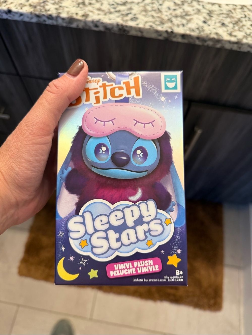 Disney Sleepy Stars Plush with Pink Sleep Mask and Blue Face